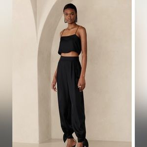 NWT SOLD OUT ONLINE AND IN STORES!!! BANANA REPUBLIC ARABELLA TIE-HEM SILK PANT